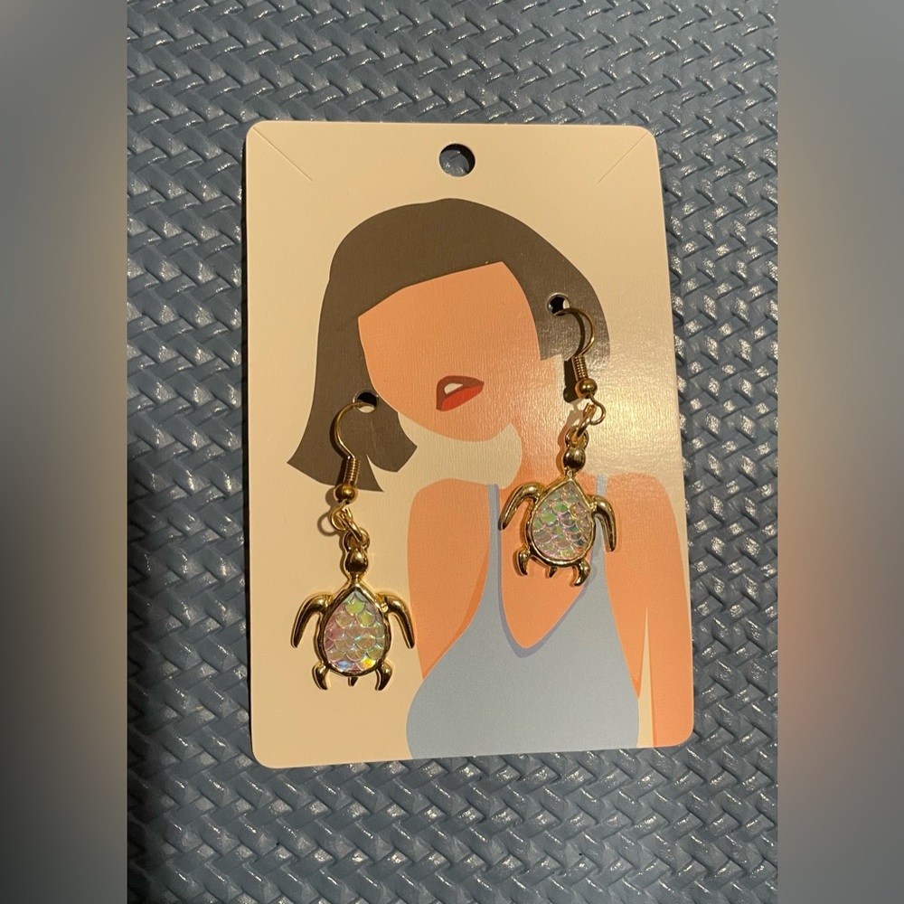 🐢 Handmade Turtle Earrings & Bracelet 🐢